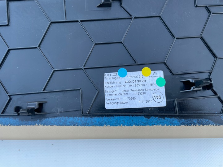 фото №6, Оббивка бокова тунелю 4h1863304c bk4 audi a8 4h