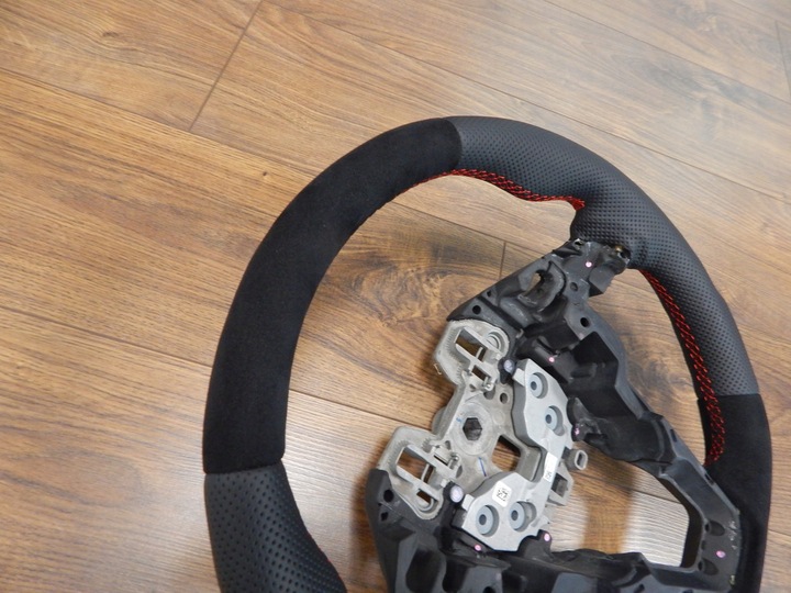 фото №7, Ford mondeo mk5 s-max mk2 - кермо шкіра sport алькантара червона nić