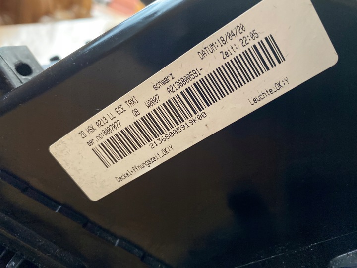 фото №13, Хороший бардачок пассажира mercedes w213 2018r e-klasa a2136800091 тайник