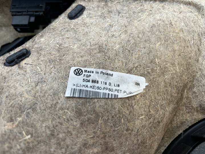 фото №14, Vw golf vii рестайлинг боковина обивка дверь правый зад оригинал