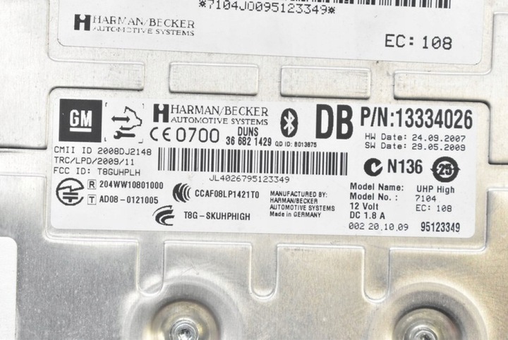 фото №14, Радіо радіопрогравач dvd 800 cd 13273256 13273256 13223793 opel insignia a