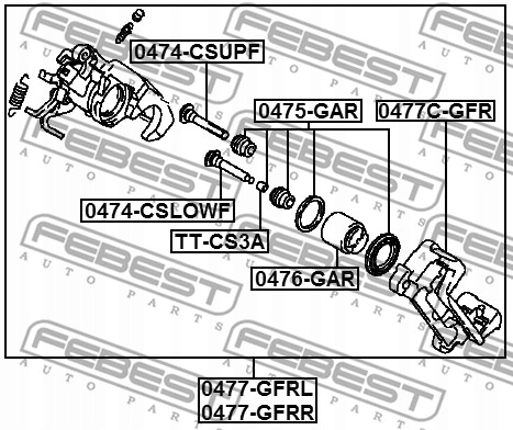 фото №3, 0477-gfrl febest суппорт ham. задний левый