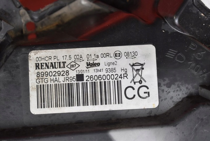 фото №13, Фара левый лампа перед uk 89902928 renault megane scenic 3 iii 09-16