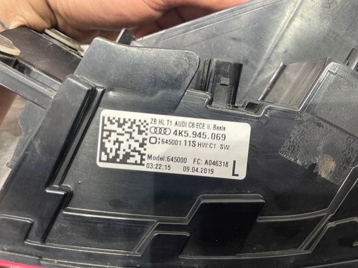 фото №7, Audi a6 c8 4k5 sedan лампа зад задняя левая идеальное состояние 4k5945069