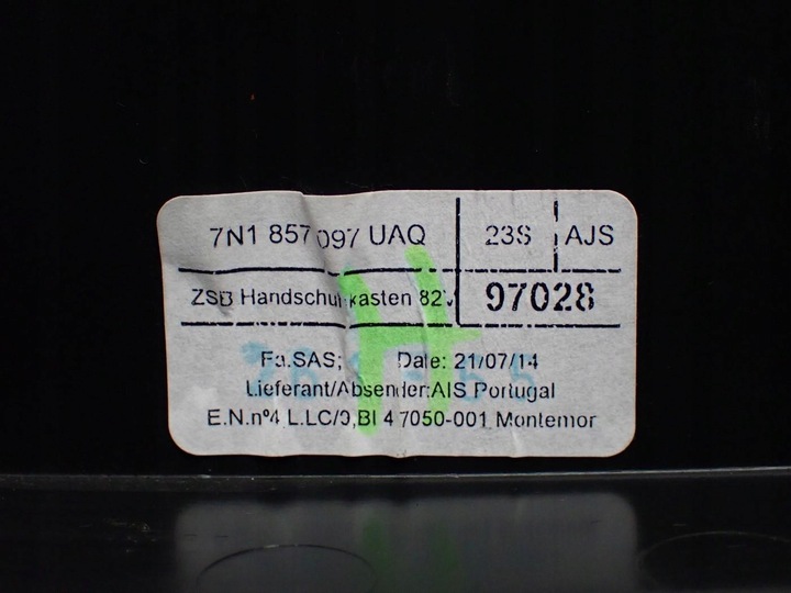 фото №9, Бардачок полка панели консоли европа 7n1857114 alhambra sharan ii 7n 14r