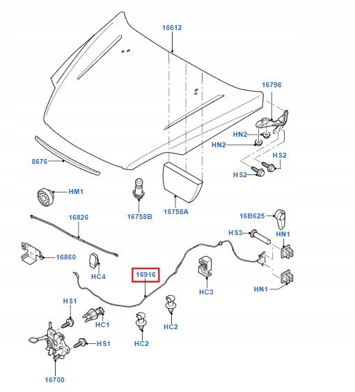 фото №9, Трос відкривання капота mondeo 07-14 s-max/ga 06-15