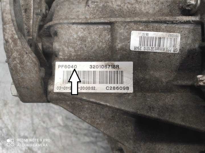 фото №12, Коробка передач pf6040 renault trafic iii 1.6 dci 90km 95km 115km