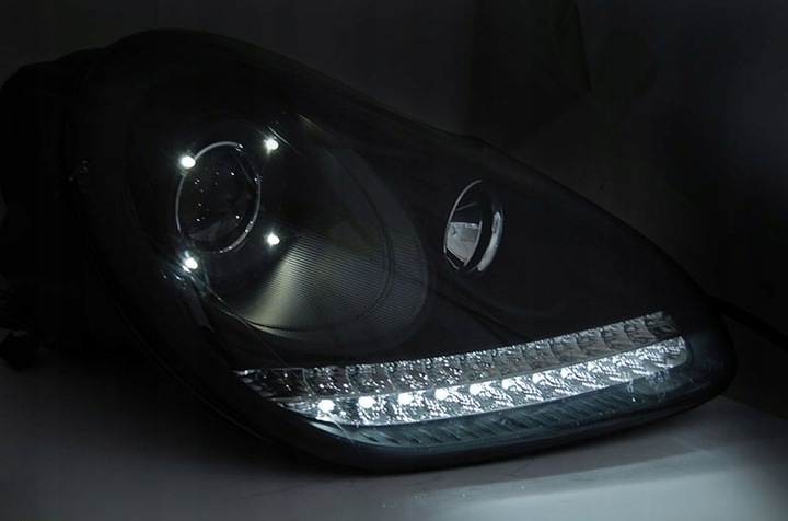 фото №3, Лампы фары led чёрный porsche cayenne 02-06r ксенон