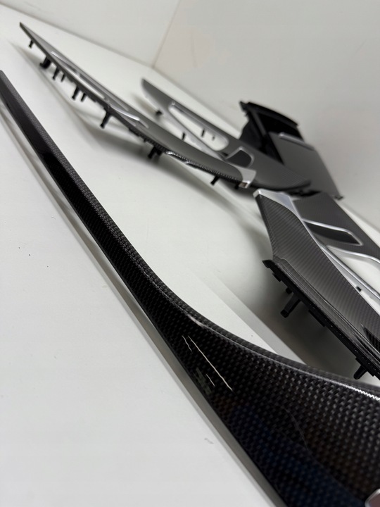 фото №16, Audi a6 s6 c7 планки декори інтер'єру двері тунелю карбон карбон адаптер комплект