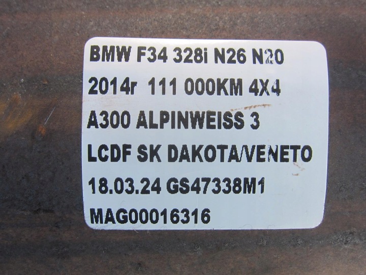 фото №12, Bmw 3 f34 gt 328i n26 глушитель конечный выхлоп задний зад катализатор 7645851