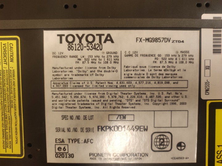 фото №6, Радио cd lexus is 220 250