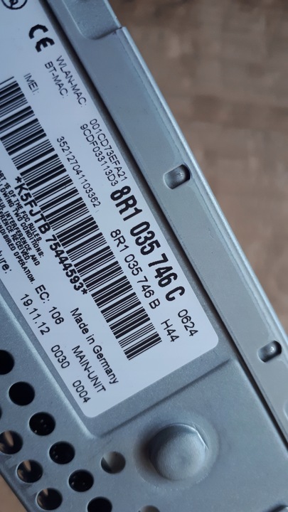 фото №7, S4 b8 рестайлинг a4 навигация mmi 3g + a5 q5 8r1035746c