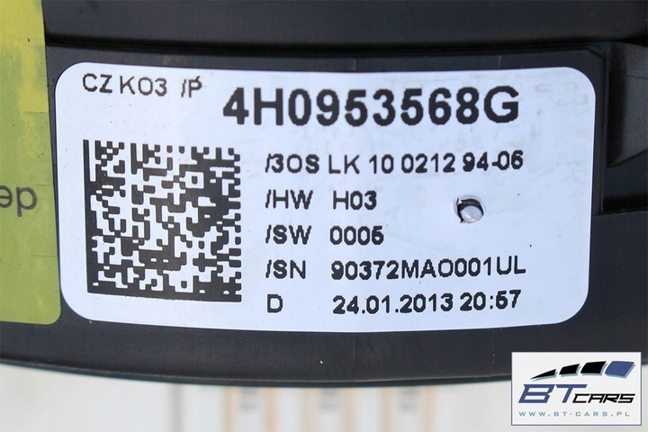 фото №15, Vw audi a6 a7 a8 fl стрічка air bag 4h0953568g 4h0953568h кільце air bag 4