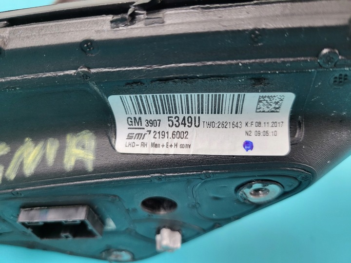 фото №10, Opel insignia b 17r дзеркало праві 5 pin 39075349 z41s 41s європа