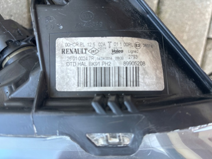 фото №3, Renault laguna iii рестайлинг фара правые линза 260100247r