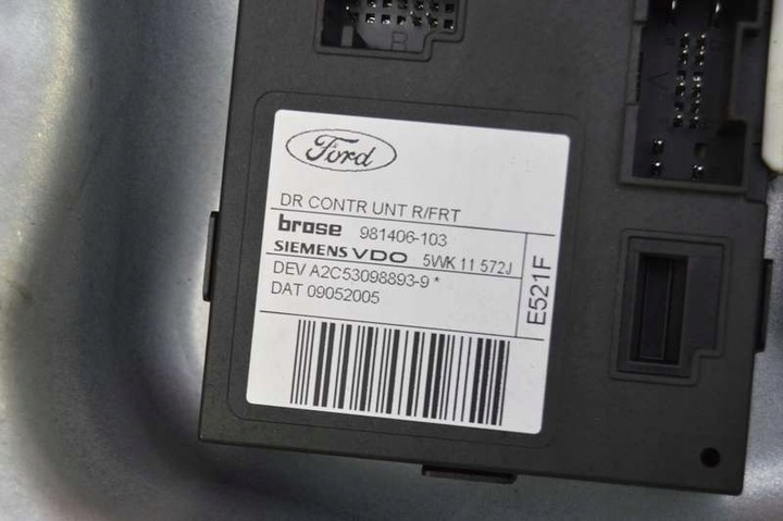 фото №7, Подъемник стекла правые перед eu 4m51-a045h16-a 981406-103 ford focus mk2