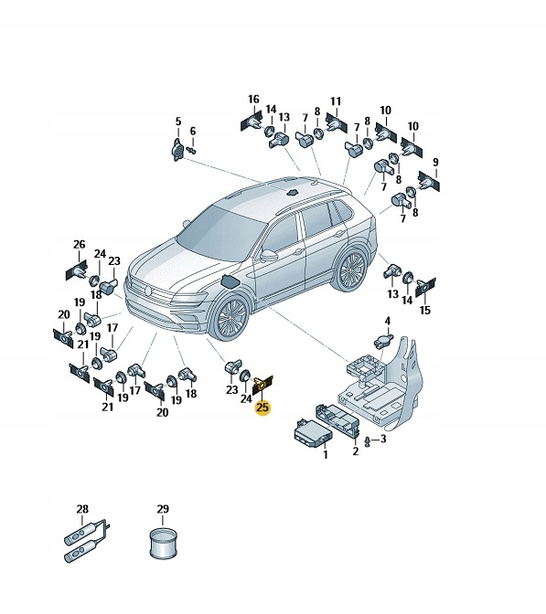 фото №2, Тримач датчик pdc skoda octavia