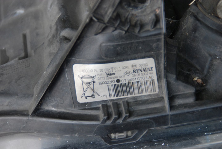 фото №7, Лампа l / p перед передня laguna 3 iii ксенон uk