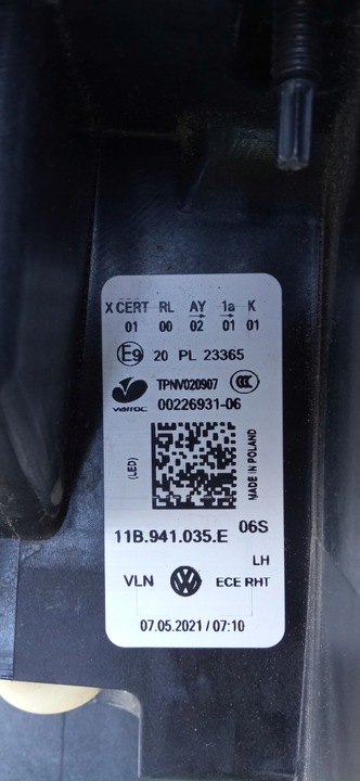 фото №14, Vw id.4 id4 19- лампа фара левый перед полный led iq.light 11b941035e