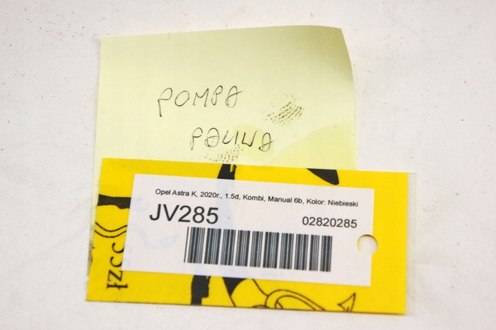 фото №7, Jv285 opel astra k v 1.5d насос пального 13522650