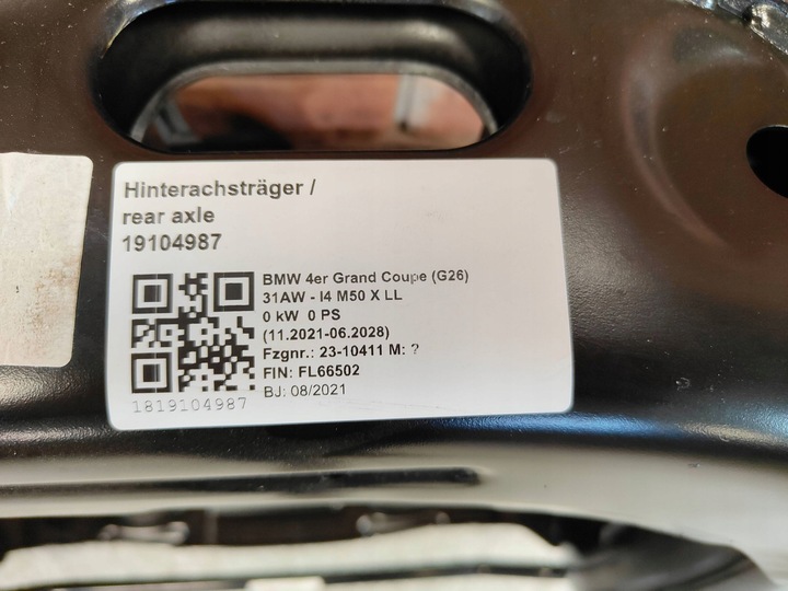 фото №7, Bmw g26 i4 підрамник візок колиска зад задні 7916221 edrive