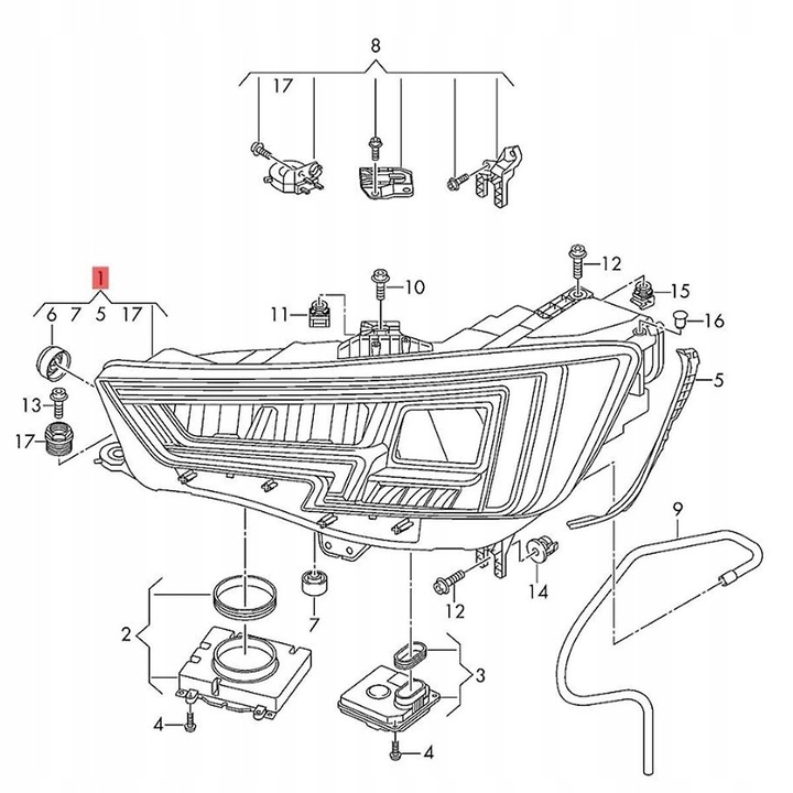 фото №2, Модуль світла денних led 8w0941773 do audi a4 s4 2017-2019