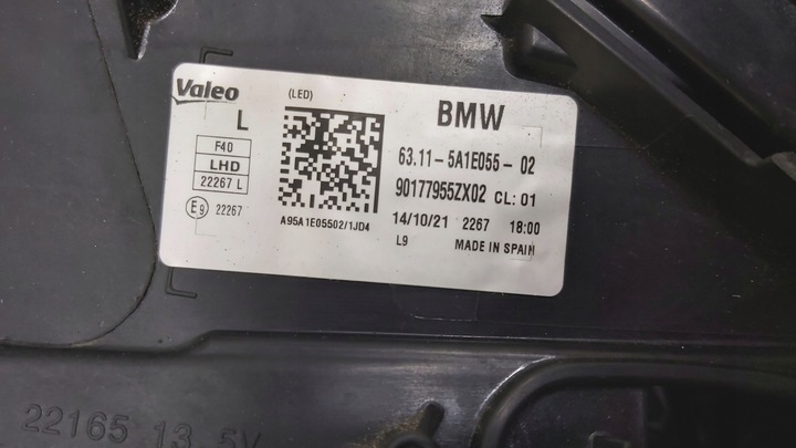 фото №12, Лампа левая перед bmw 1 f40 полный led 5a1e055-02