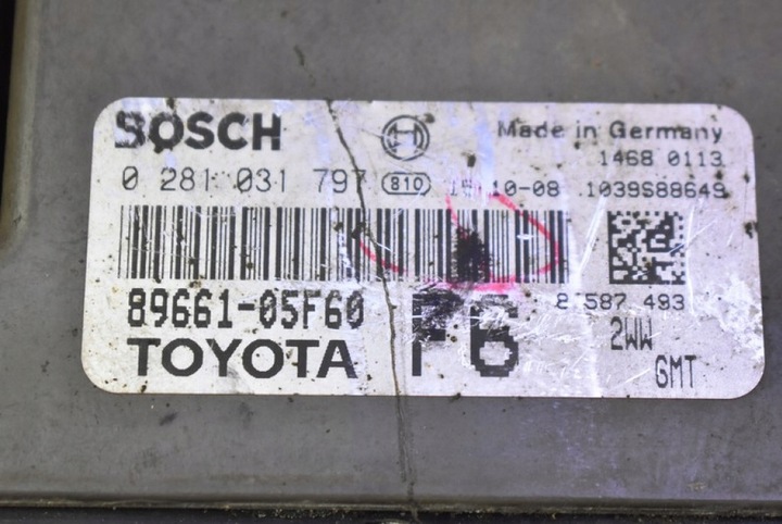 фото №7, Блок управления компьютер двигателя 8966105f60 toyota avensis t27 t29 2.0 d-4d 147km