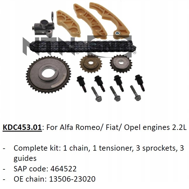 фото №2, Цепь распределительный вал набор opel vectra c gts 2.2 dgi