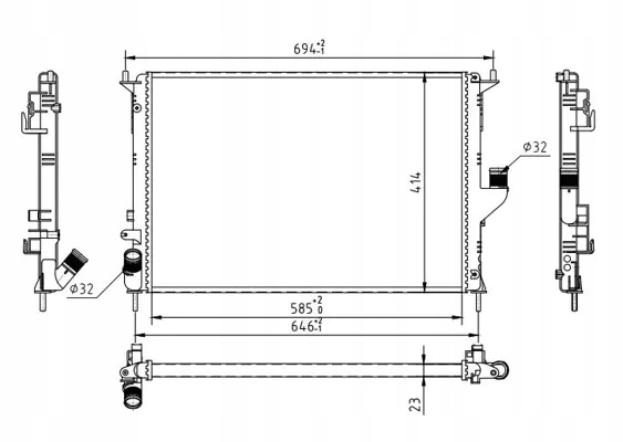 фото №2, Радіаторів dacia logan 1.5dci 05- hart