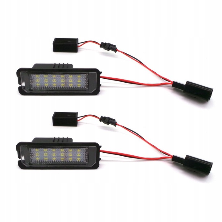 фото №12, Vw polo лампочки номерного знака регистрационный led 2x650lm