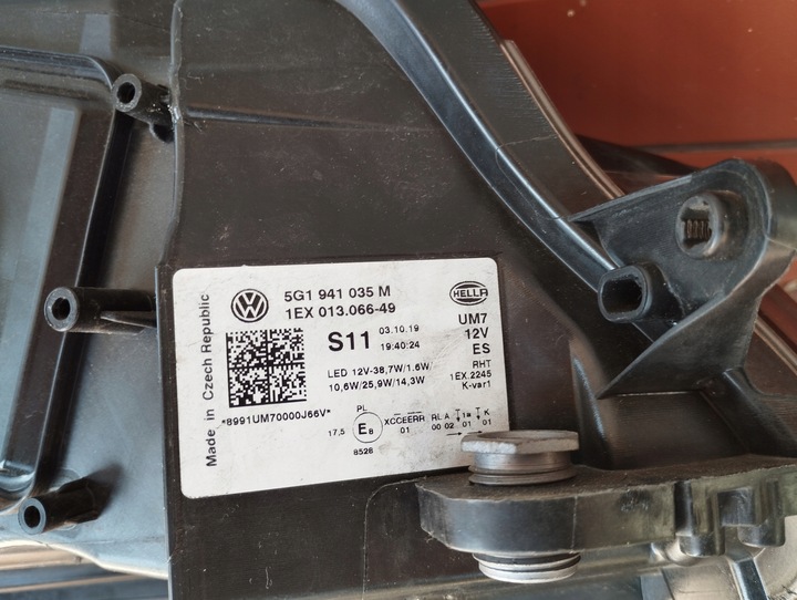 фото №15, Лампа повний led vw golf vii 7 gti рестайлінг 5g1 2016-2020 5g1941036m 5g1941035m