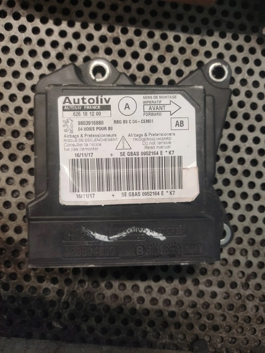 фото №1, Модуль подушка безопасности citroen berlingo 9803916880