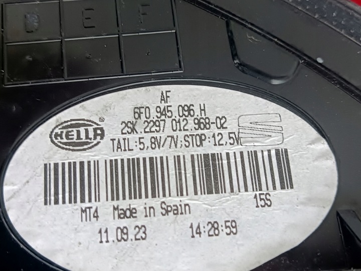 фото №6, Лампа правий зад задня права seat ibiza v 5 6f 6f0 європа 6f0945096h