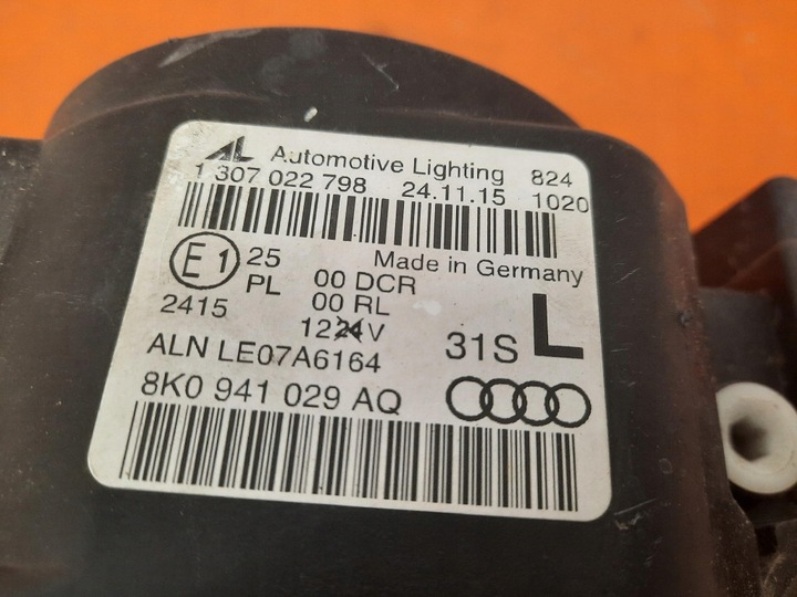 фото №11, Фара лампа перед левая ксенон audi a4 b8 8k0941029aq