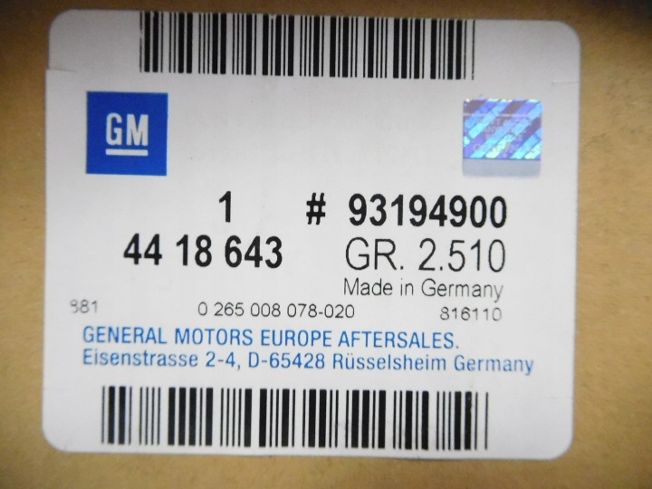 фото №6, Датчик abs зад opel vivaro a oem номер 93194900