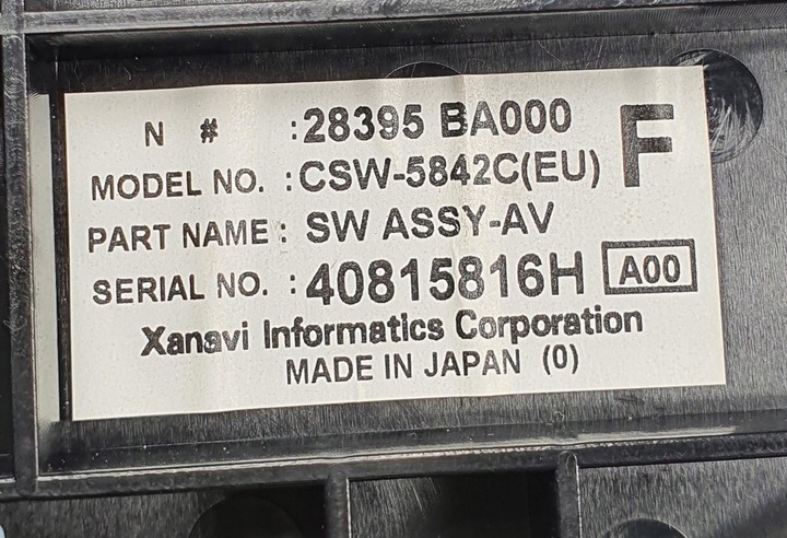 фото №6, Панель радіо повітропровід кондиціонера nissan primera p12 28395-ba000