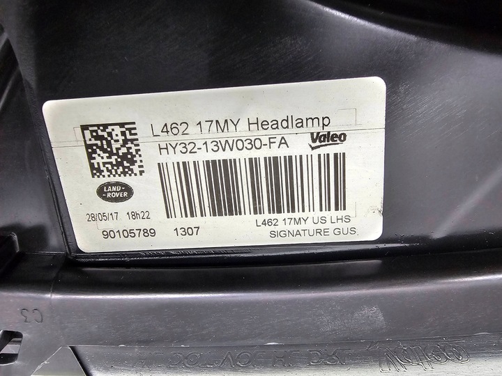 фото №10, Land rover discovery 5 v лампа перед левая полный led usa америка hy3213w030fa