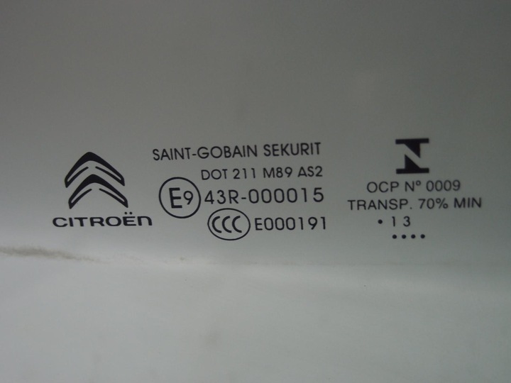фото №3, Скло двері лівий зад citroen c4 picasso 13r