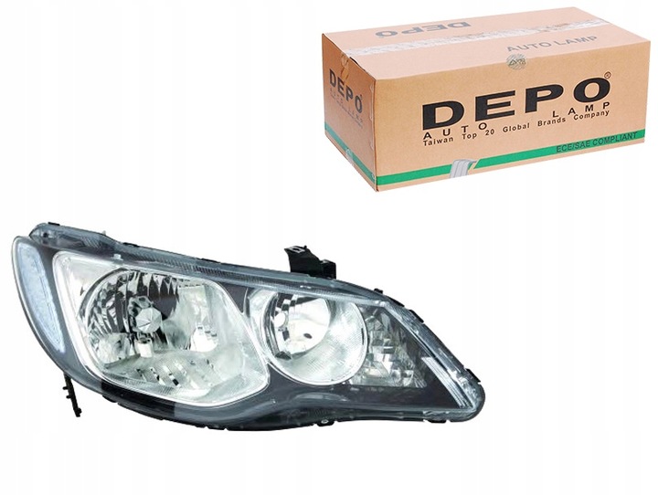 фото №1, Фара hb3/hb4 механический цвет вкладыш: хромированная