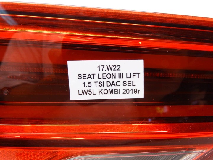 фото №12, Фара левое зад левая w крышка багажника 5f9945307j seat leon iii универсал рестайлинг st fr
