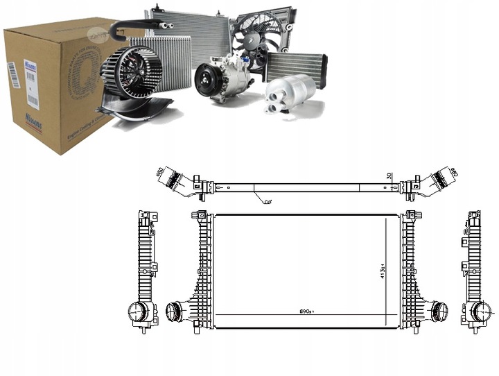 фото №1, Інтеркулер радіаторів повітря впускний vw atlas 2.0 12.17-