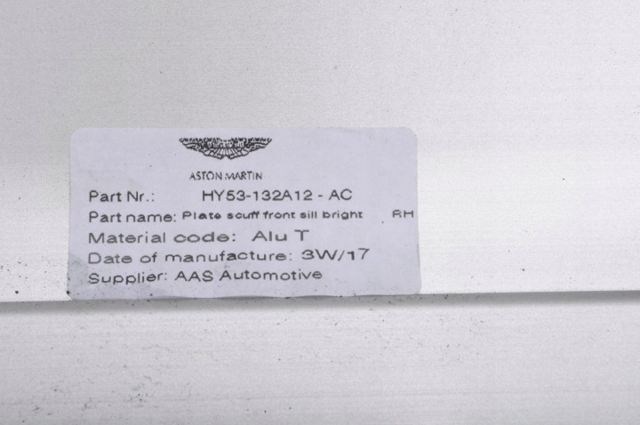 фото №9, Aston martin db11 планки пороговые передние комплект hy53-132a12-ac