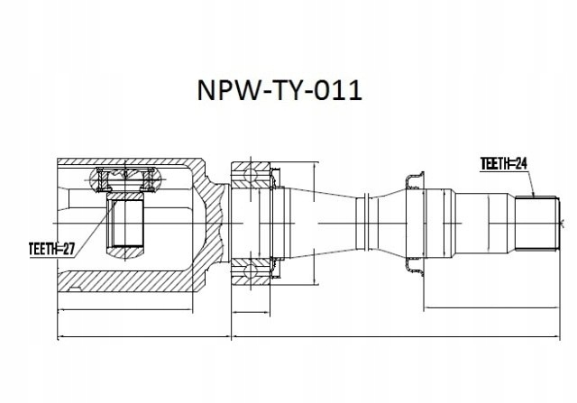 фото №2, Шарнир внутренний toyota rav-4 2.0,2.4 05-, previa 2.4 06-, avensis verso