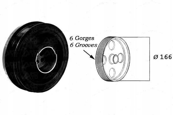 фото №2, Sasic 2156054 колесо ременное, wał коленчатый