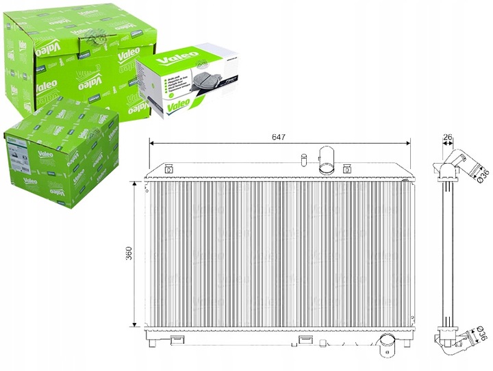 фото №1, Valeo радіаторів двигуна mazda rx-8 1.3 10.03-06.12