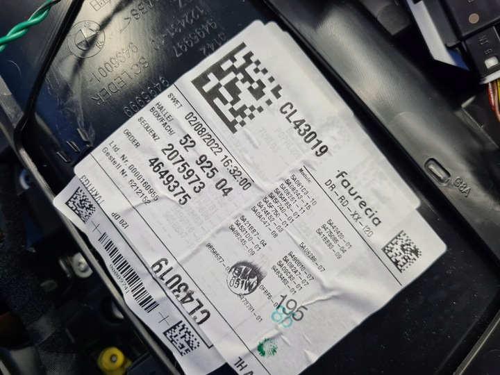 фото №13, Bmw ix i20 оббивка двері лівий зад harman samy | ліві задні 9496003 oem