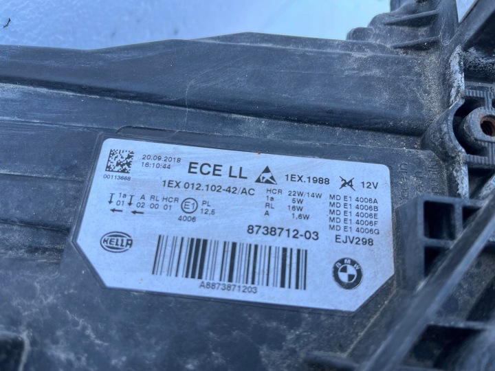 фото №9, Права фара bmw 3 f30 f31 рестайлінг lci повний led 8738712-03