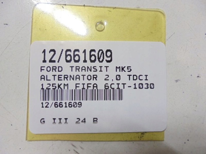 фото №8, Transit mk5 генератор 6cit-10300-bc 2,2tdci