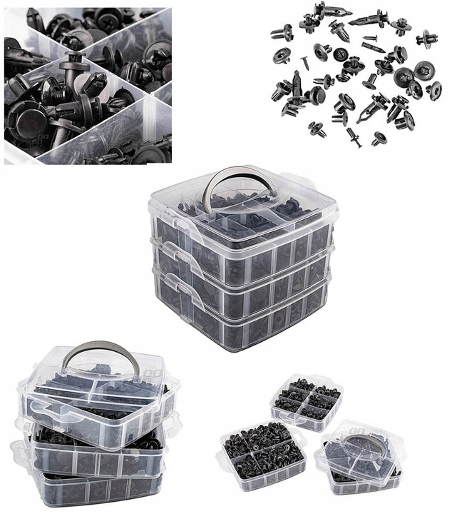 фото №10, Застібки кліпси кліпси rozporowe автомобільні do оббивка 620 szt міцний набір